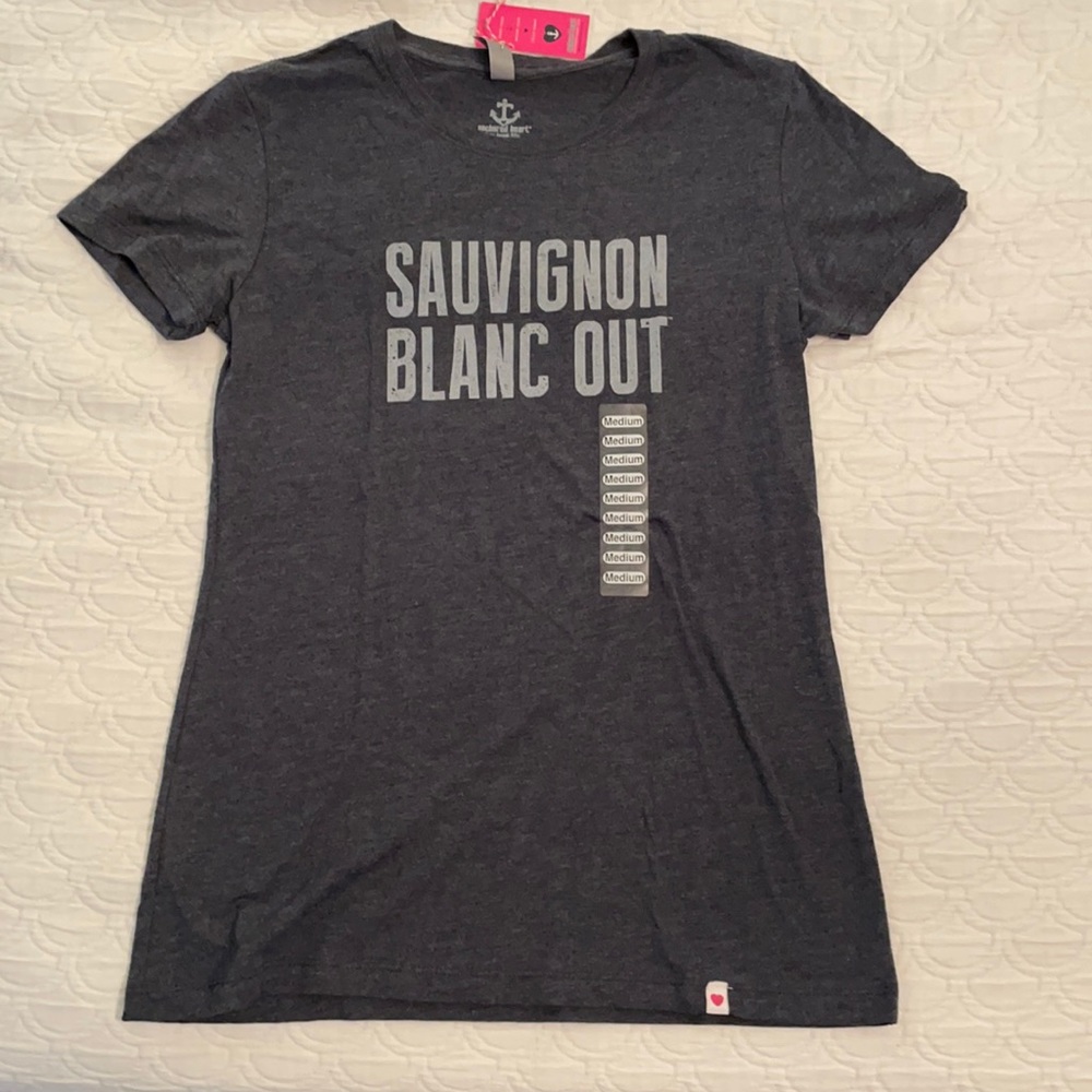 “Sauvignon Blanc Out” Dark Heather Gray T-shirt